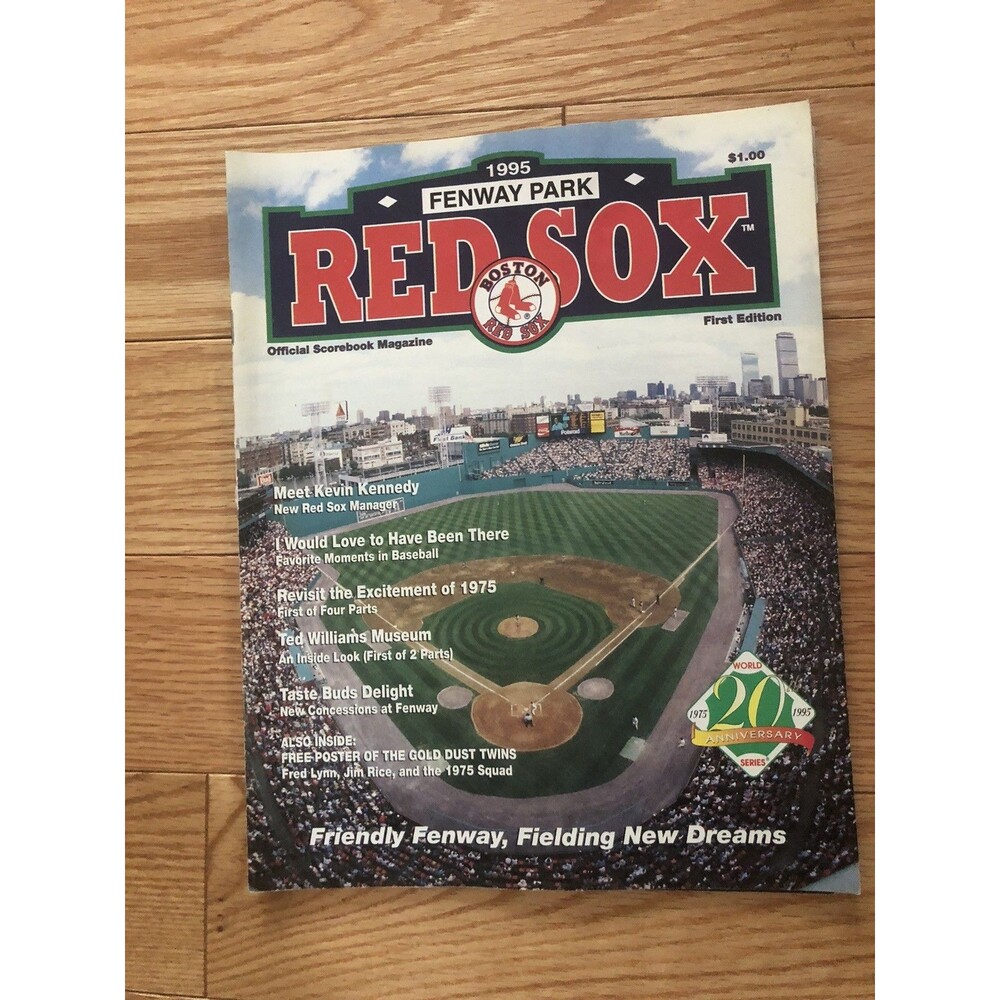 Vintage Boston Red Sox FENWAY PARK OFFICIAL SCOREBOOK MAGAZINE FIRST ED 1995 MLB